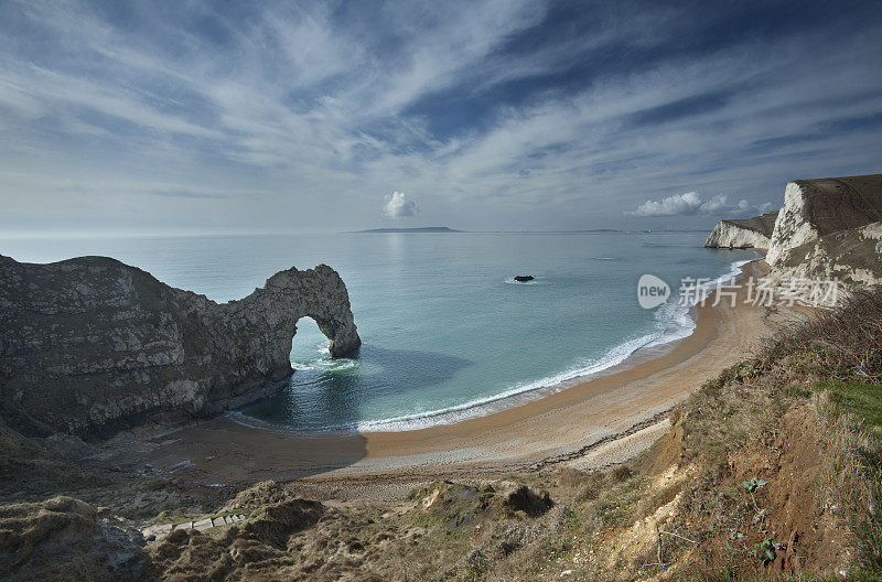 Durdle Door和Bats Head视图